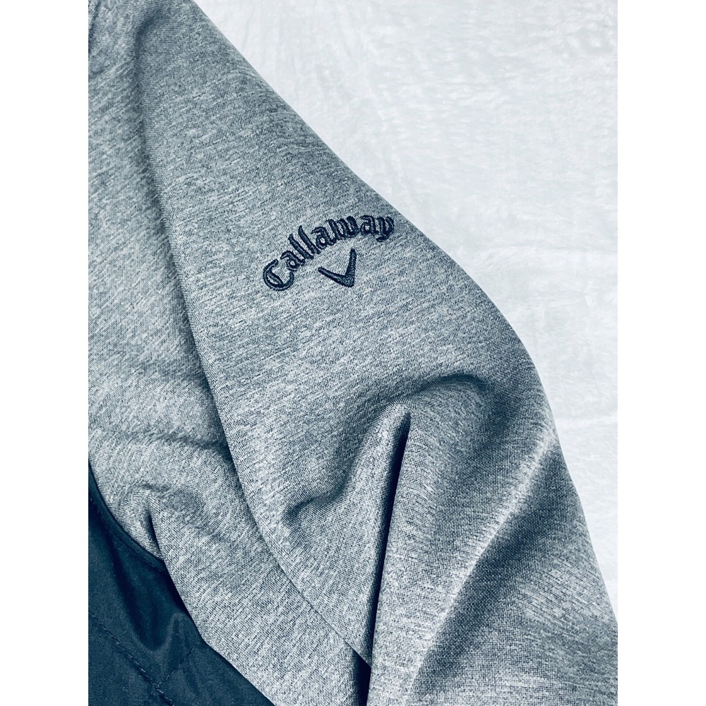 Callaway Weather Series Jacket Large Black Gray Full Zip Quilted Golf Outerwear - Picture 5 of 16